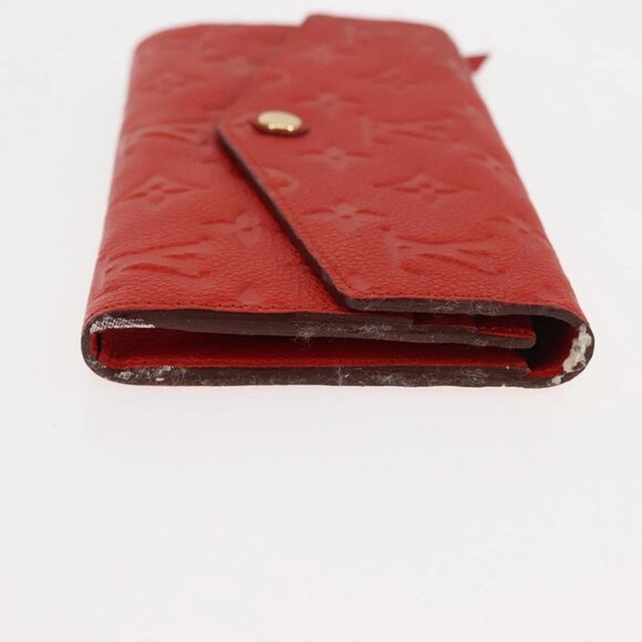 LOUIS VUITTON Monogram Empreinte Portefeuille Curieuse Red M60300 Auth bs29504 - Picture 8 of 16